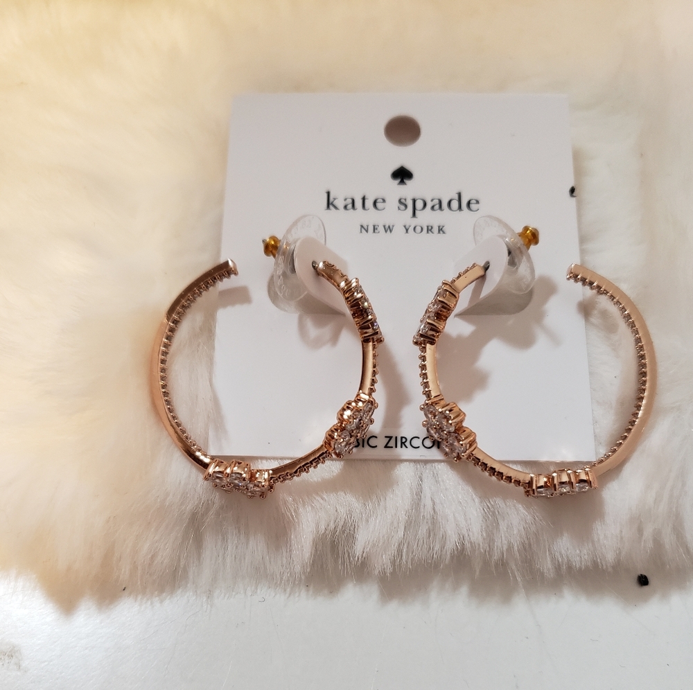 Kate Spade Rose Gold Hoop Earrings